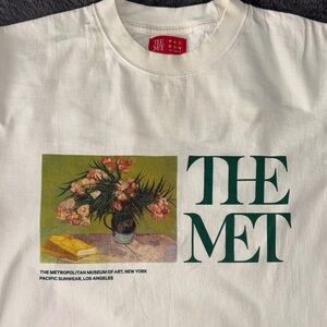 PacSun The Met Graphic Tee - Cream and Green